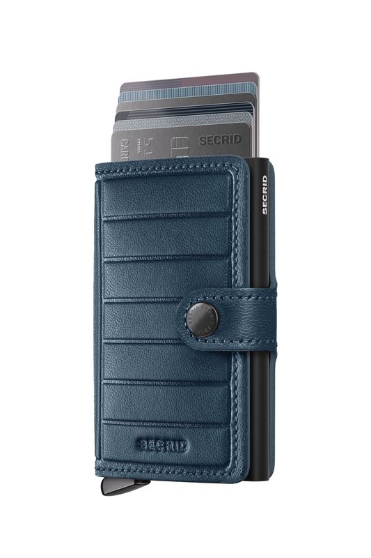 MEl / PREMIUM+ MINIWALLET - EMBOSS LINES TEAL