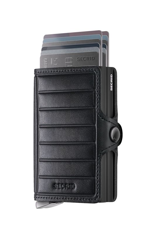 TEl/ PREMIUM+ TWINWALLET - EMBOSS LINES BLACK