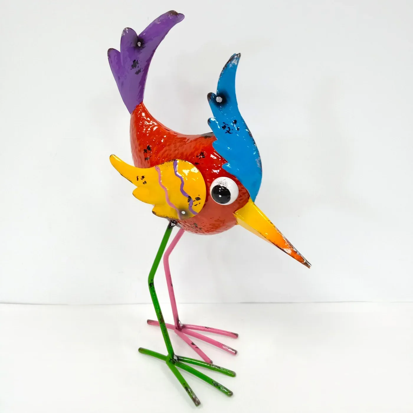 GG9684 - METAL PARROT 13.9"H