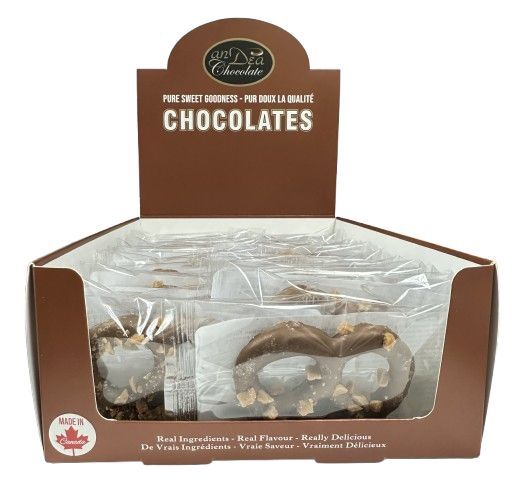 H1155T - 1 / 3 RING GOURMET PRETZEL COVERED W/TOFFEE