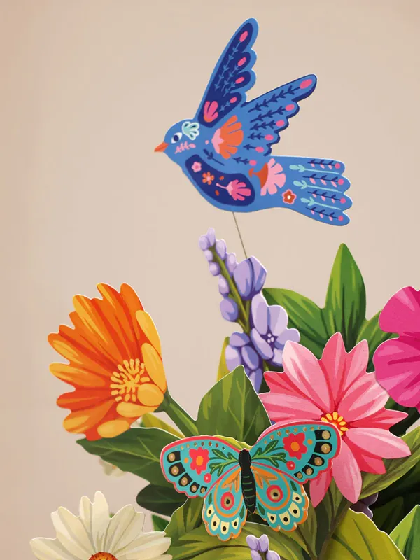 327-3747 - POP-UP FLOWER BOUQUET - ENCHANTED GARDEN