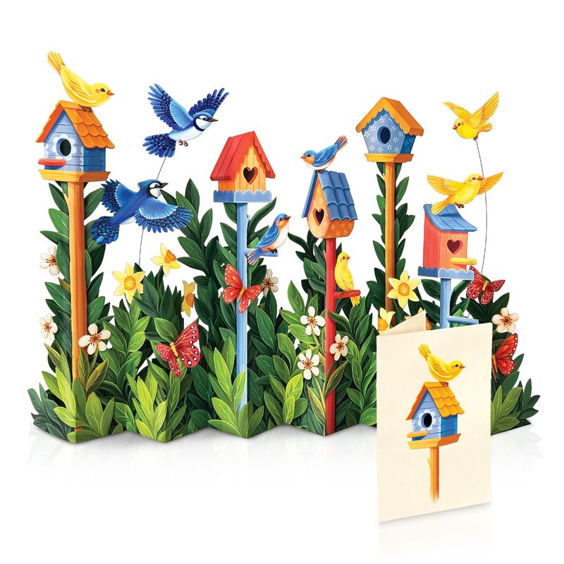 327-3743 - POP-UP FLOWER BOUQUET - BIRDHOUSE GARDEN