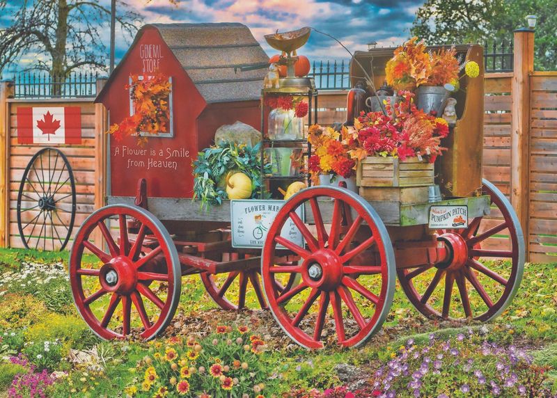 1000 PC - 452 - PUZZLE - FLOWER CART