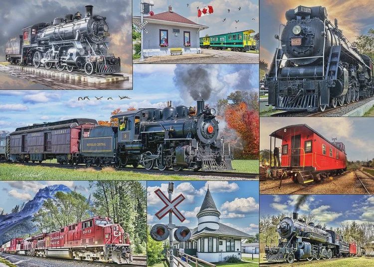 1000 PC - 468 - PUZZLE - RIDING THE RAILS / #2