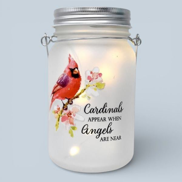 GE429 - ILLUMINATING CARDINAL MASON JAR