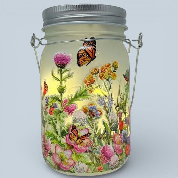 GE437 - ILLUMINATING BUTTERFLY MASON JAR