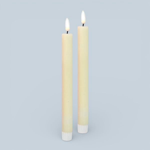 GE5020 - LED TAPER CANDLES - SET/2 IVORY