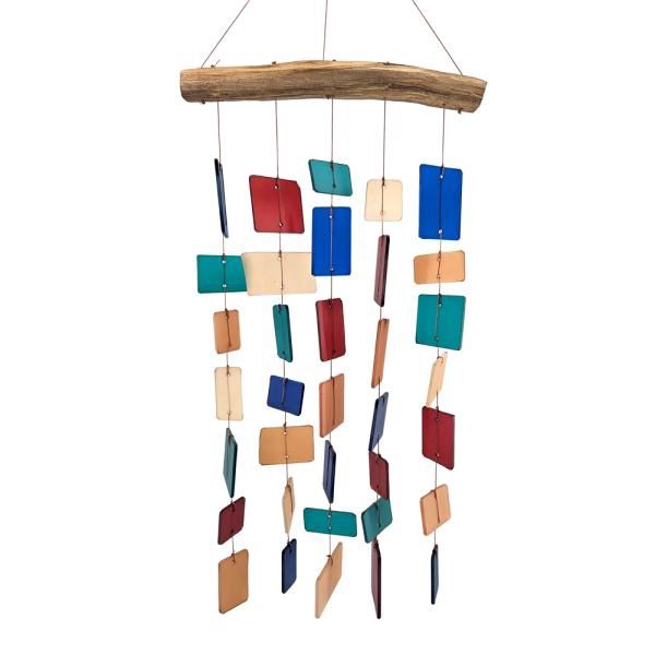 GEBLUEG624 - GLASS CHIME - SEAGLASS