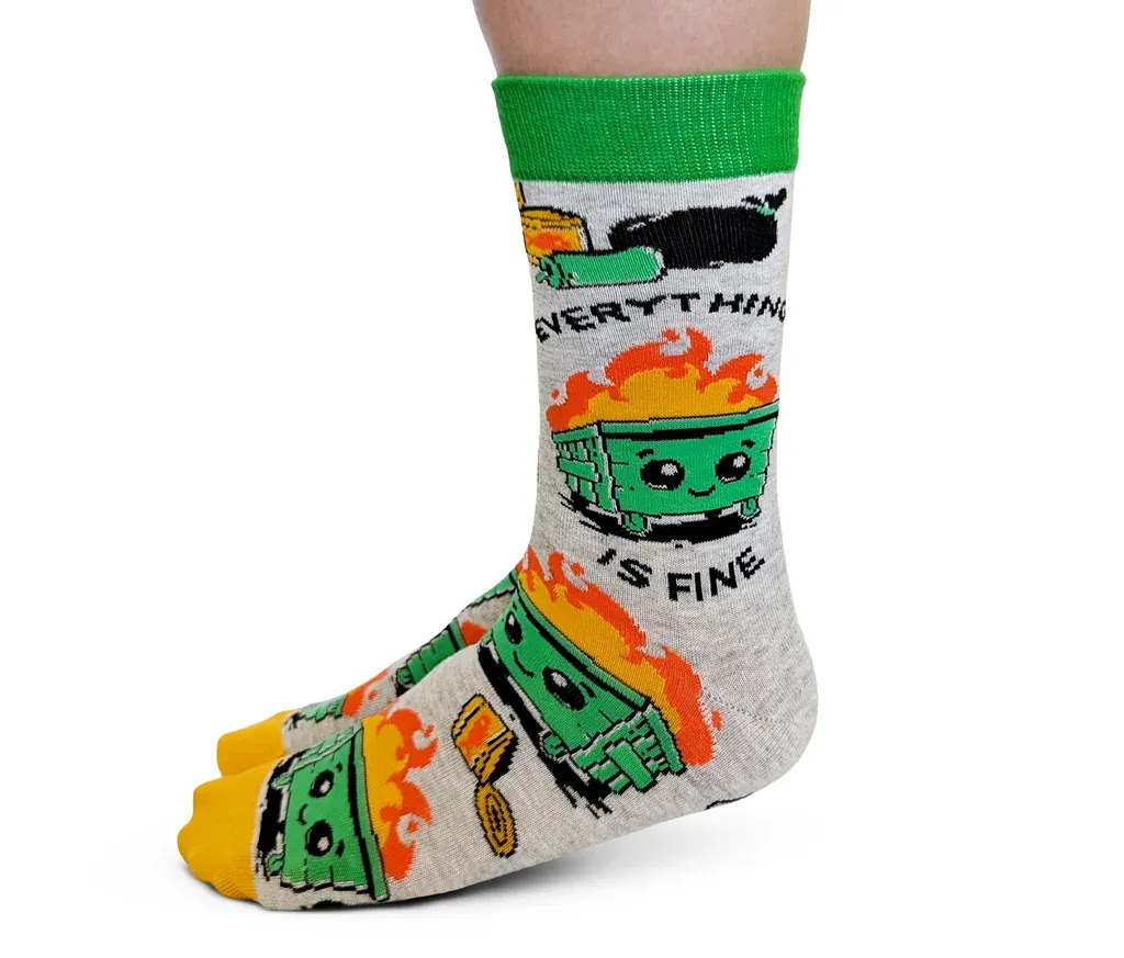 3206 - WOMEN'S SOCKS - DUMPSTER FIRE