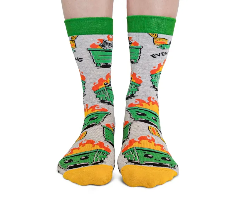 3206 - WOMEN'S SOCKS - DUMPSTER FIRE