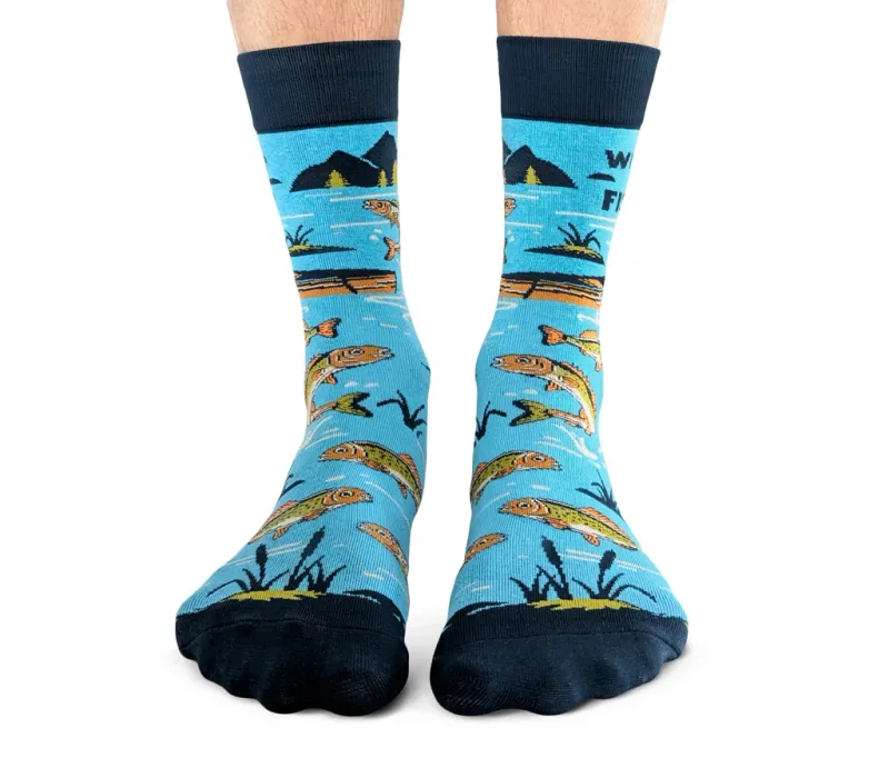 2049 - MEN'S SOCKS - WISHIN' I WAS FISHIN'