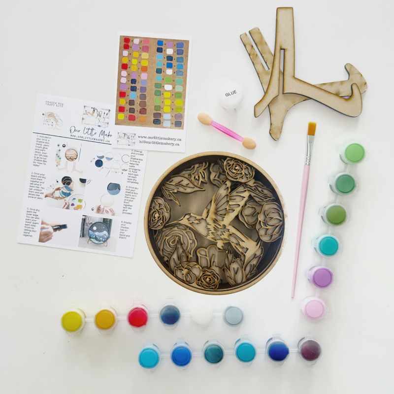 SB0076 - SHADOW BOX - HUMMINGBIRD