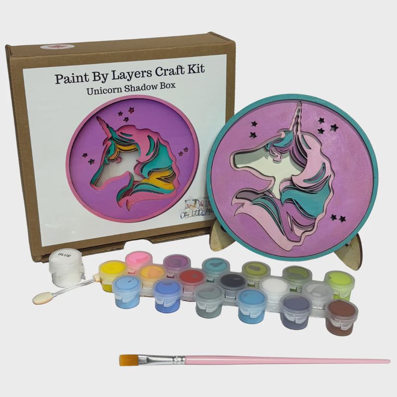 SB0025 - SHADOW BOX - UNICORN