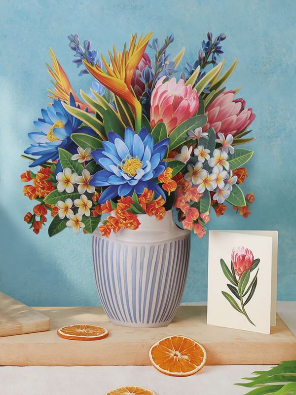 327-3746 - POP-UP FLOWER BOUQUET - TROPICAL PARADISE