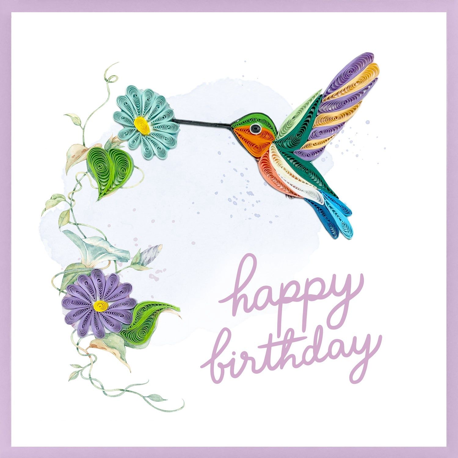 644-QUILL0209 - BD/PASTEL HUMMINGBIRD