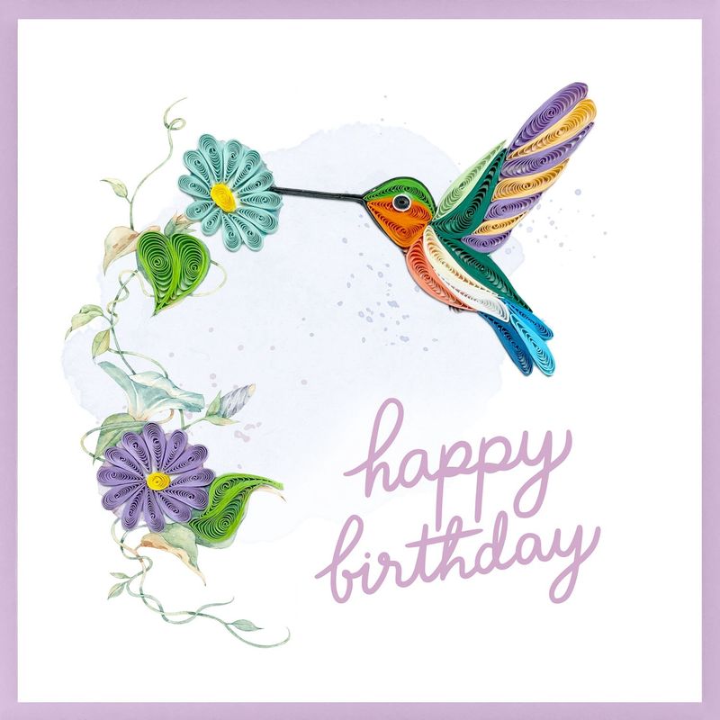 644-QUILL0209 - BD/PASTEL HUMMINGBIRD