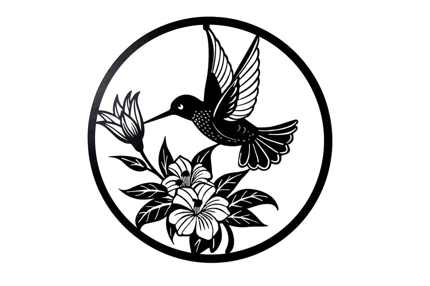 JSH434 - HUMMINGBIRD MEDALLION W/FLOWERS