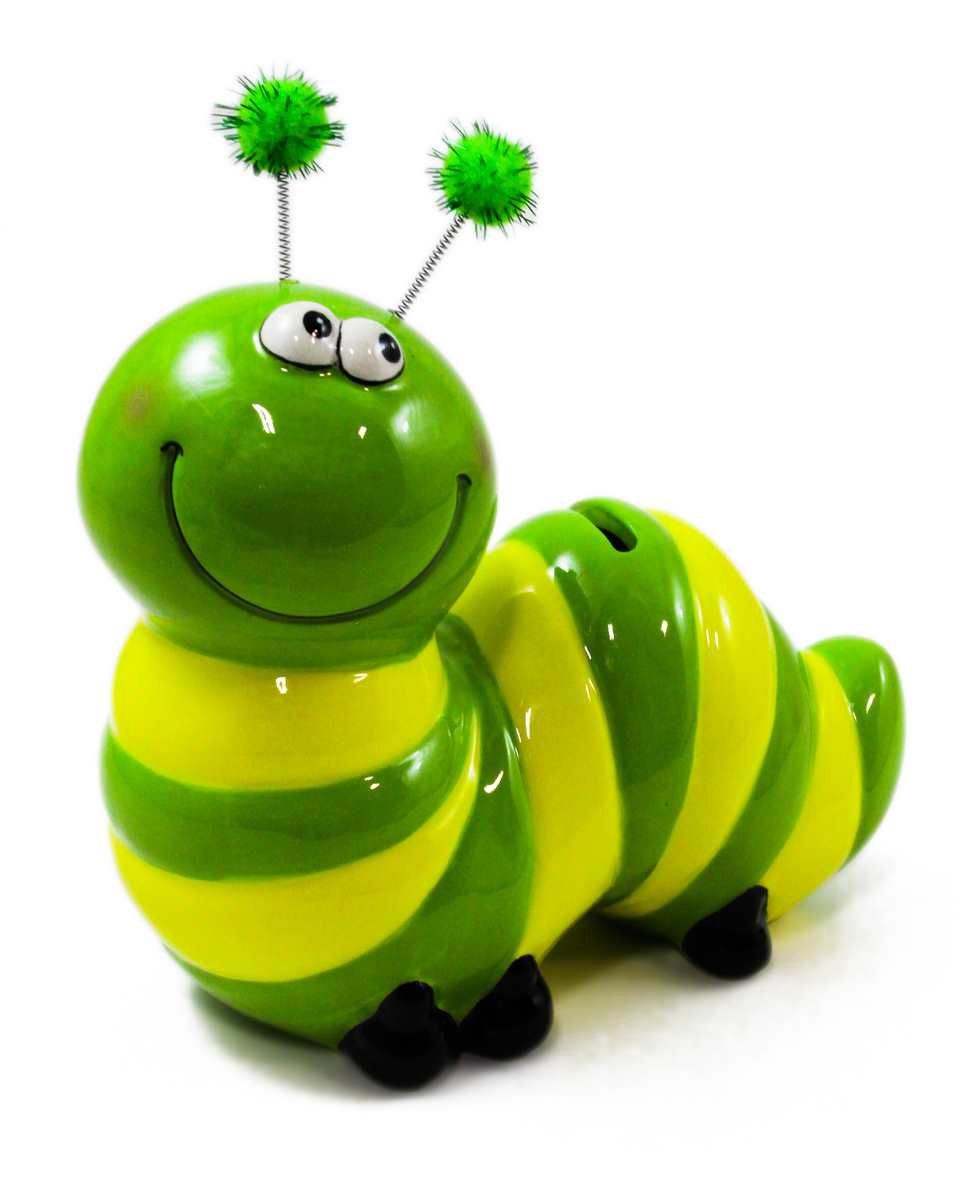HM175 - GREEN + YELLOW CATERPILLAR  BANK
