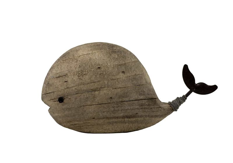 JYF199S - WOODEN WHALE / SMALL