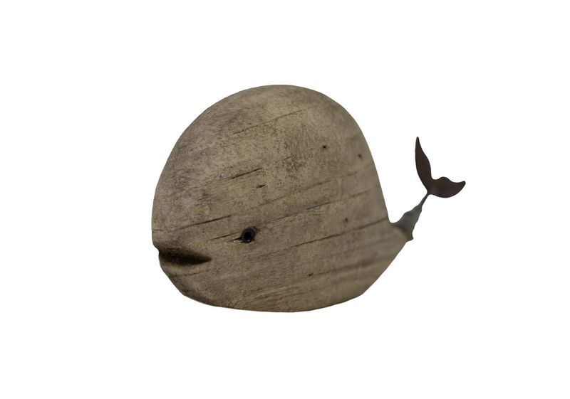 JYF199S - WOODEN WHALE / SMALL