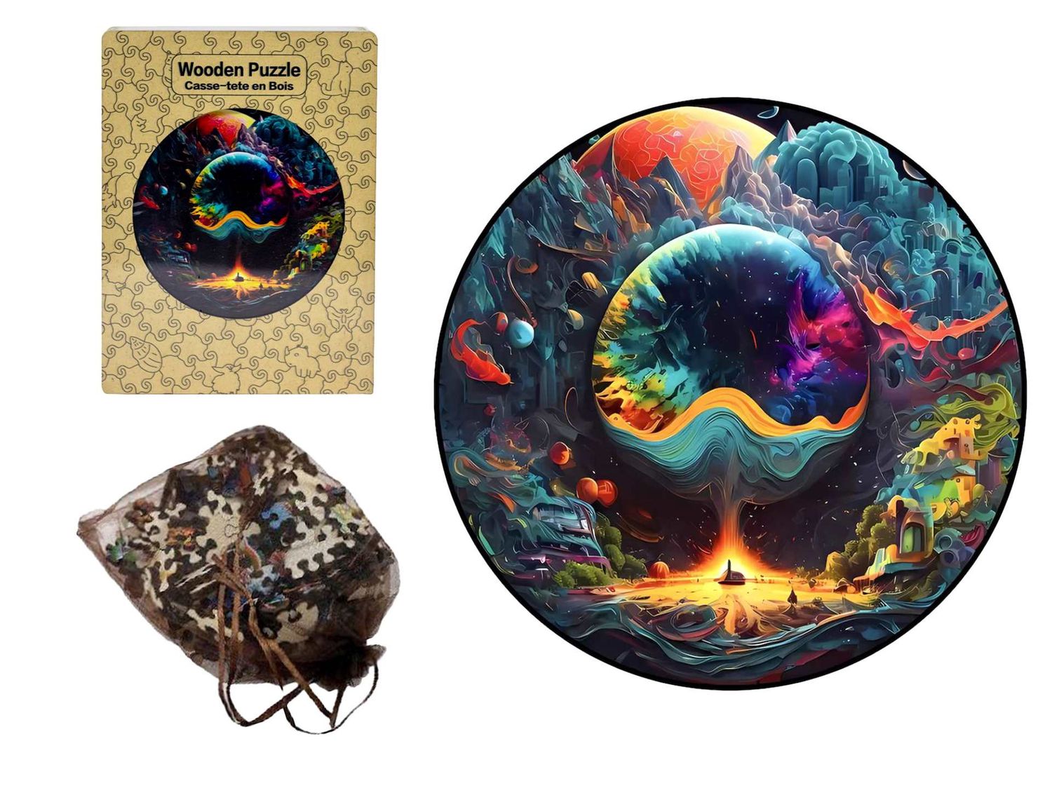 MES18 - WOODEN PUZZLE - MAJESTIC MOUNTAINS - 181 PIECES