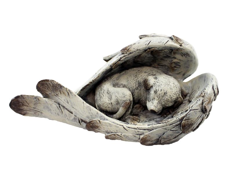 KT194 - DOG SLEEPING IN ANGEL WINGS
