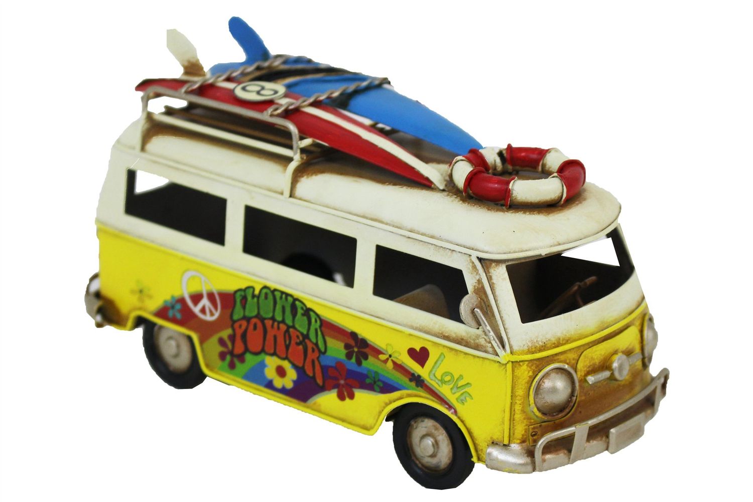 RC3024 - METAL FLORAL VAN W/SURFBOARD