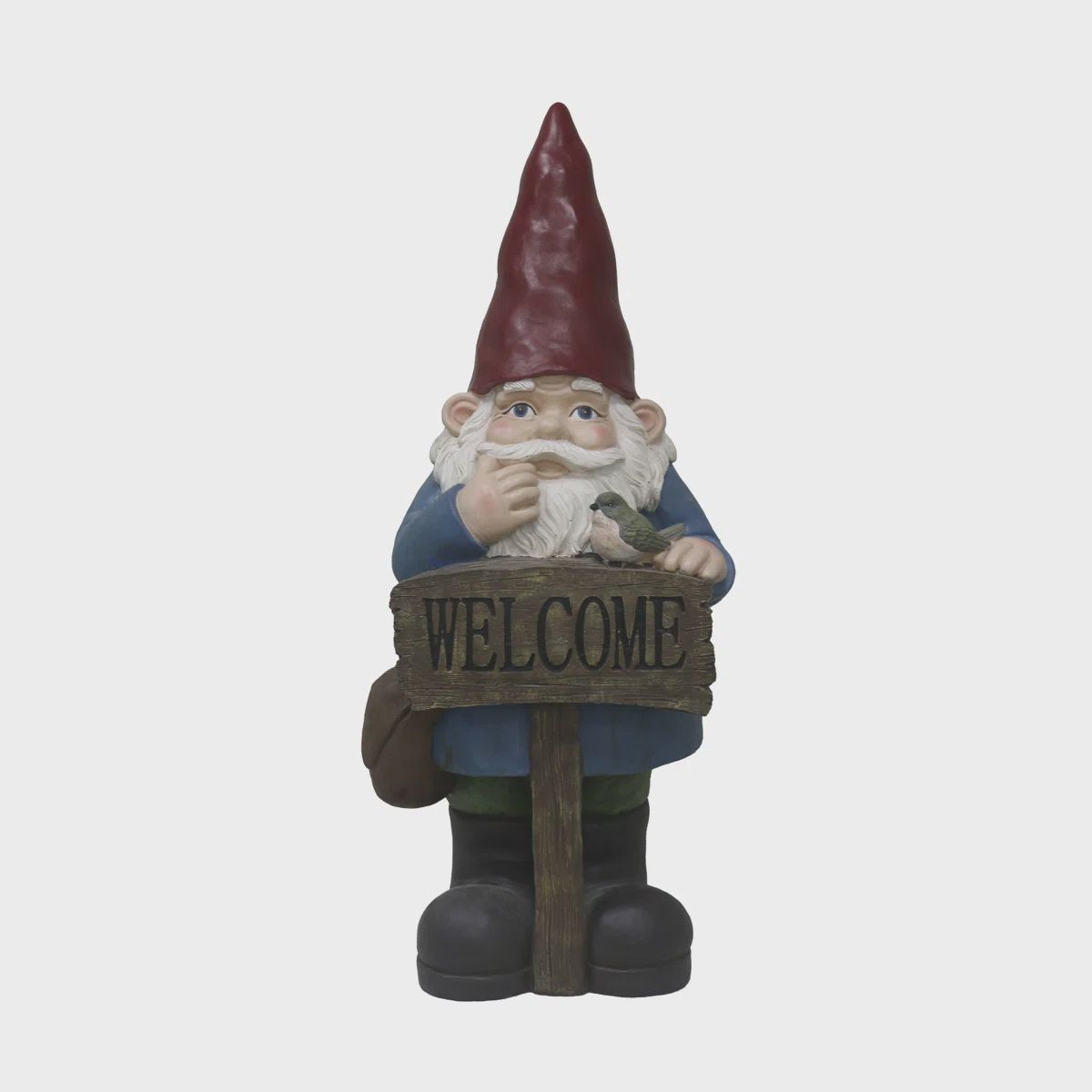 75616-08 - GNOME WITH WELCOME SIGN / 34" H