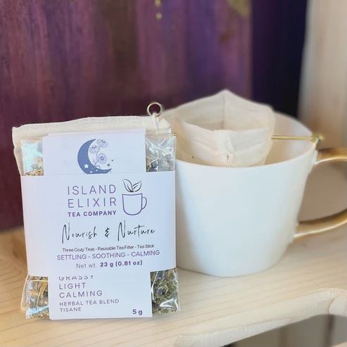 TEA TRIOS  - NOURISH + NURTURE  W/REUSABLE FILTER + TEA STICK