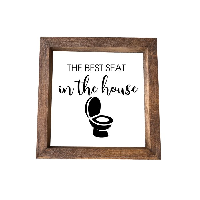 WOODEN FRAMED PRINT - THE BEST SEAT IN THE HOUSE