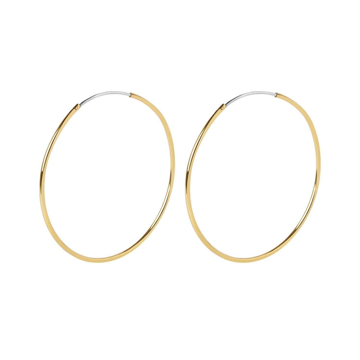 E250-23BM - EARRINGS / 1" KEKE HOOPS, FINISH: GOLD