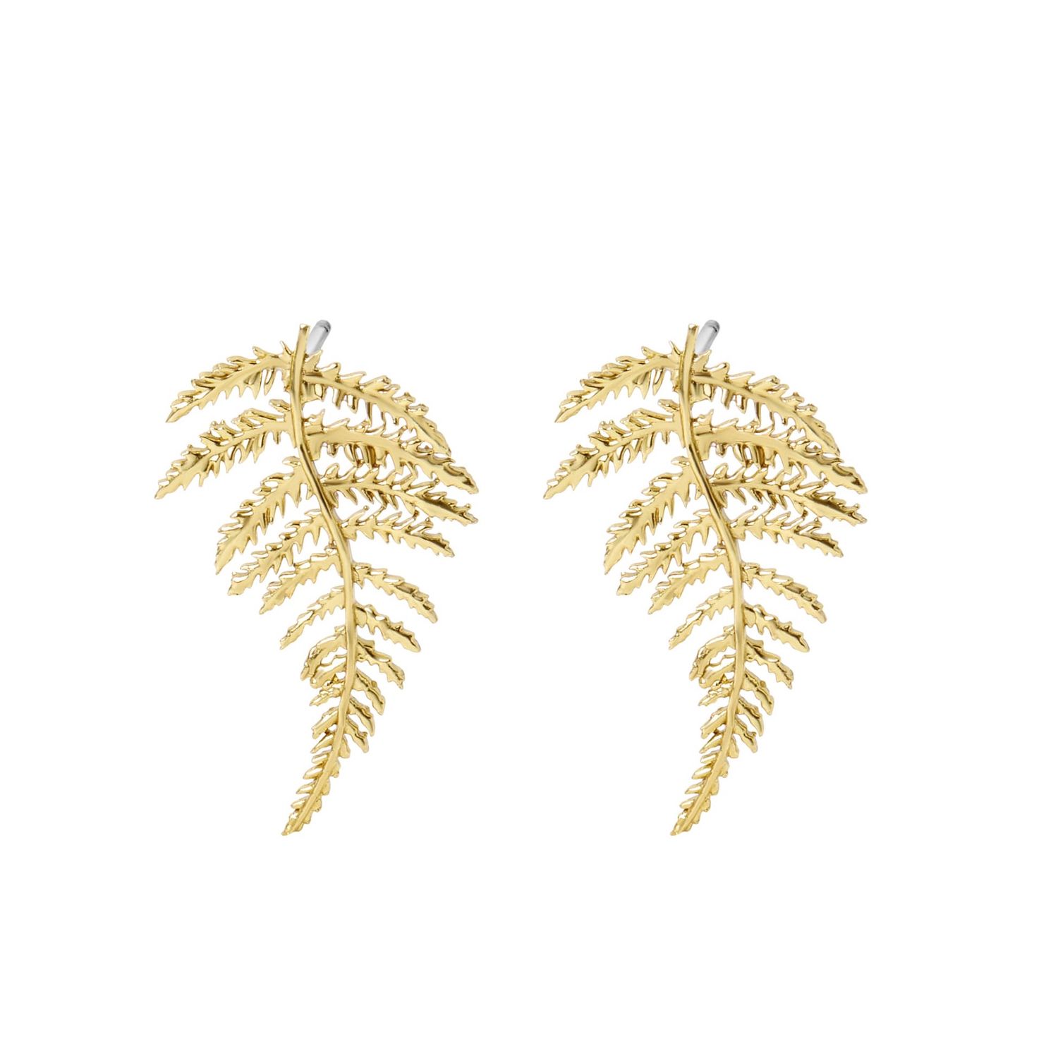 E512-25 - EARRINGS / ISOLDE - FERN, FINISH: GOLD