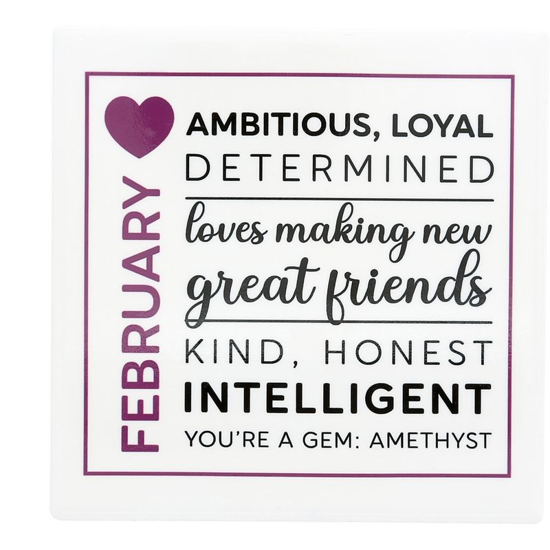 53573 - FEBRUARY - 4"X4" CERAMIC COASTER