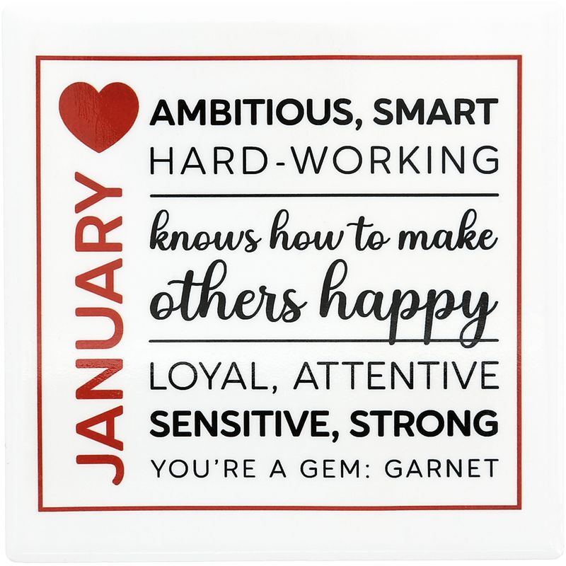 53572 - JANUARY - 4"X4" CERAMIC COASTER