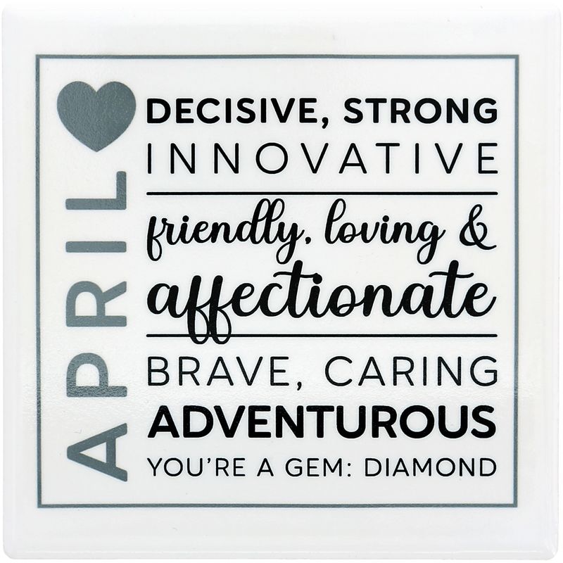 53575 - APRIL - 4"X4" CERAMIC COASTER