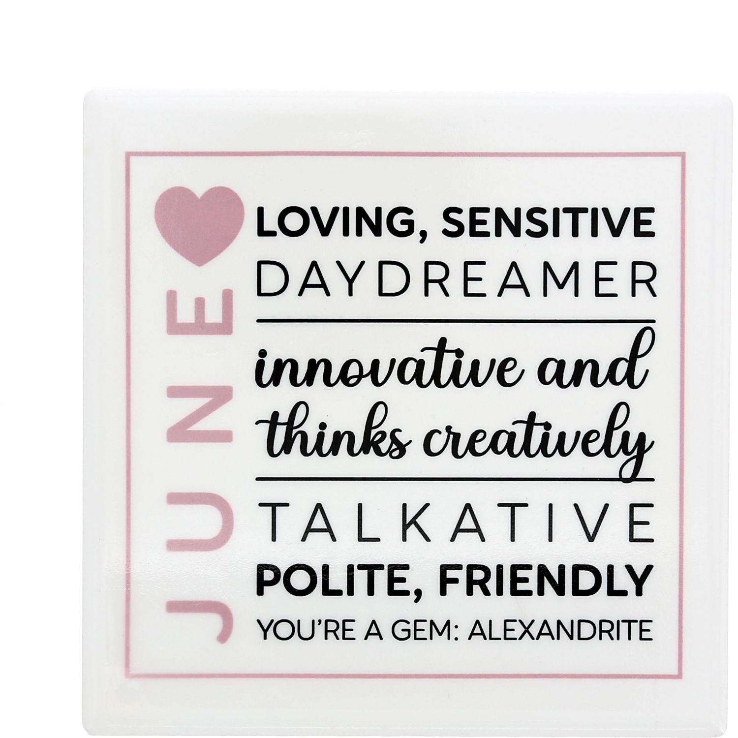 53577 - JUNE - 4"X4" CERAMIC COASTER