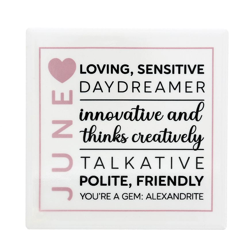 53577 - JUNE - 4"X4" CERAMIC COASTER