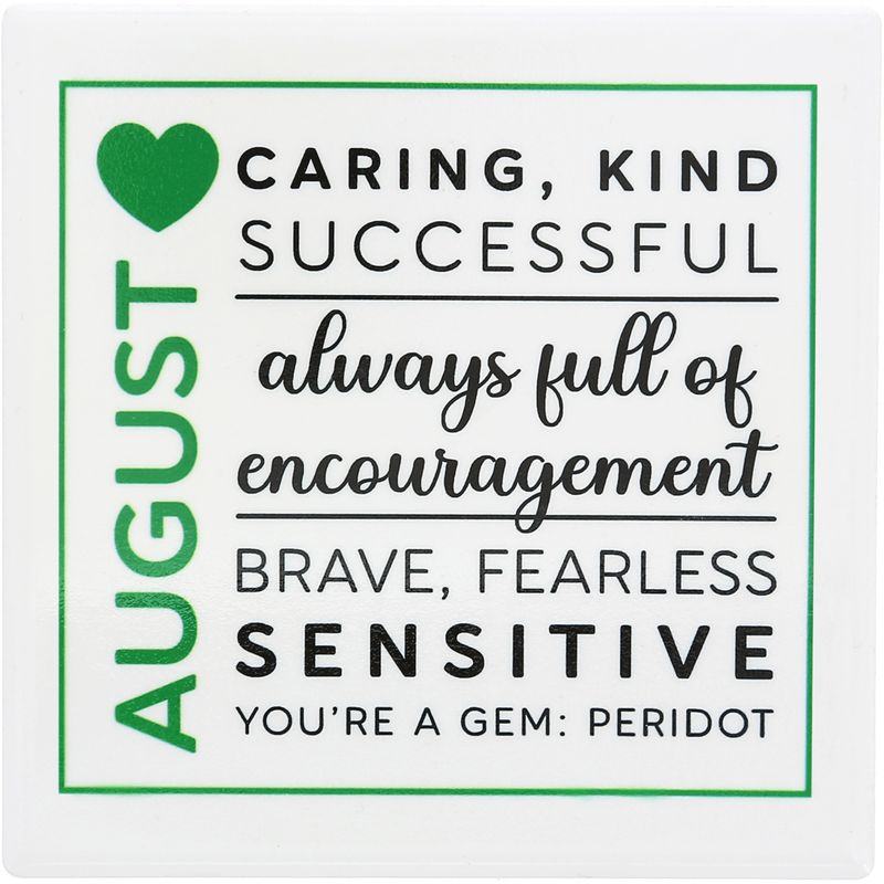 53579 - AUGUST - 4"X4" CERAMIC COASTER