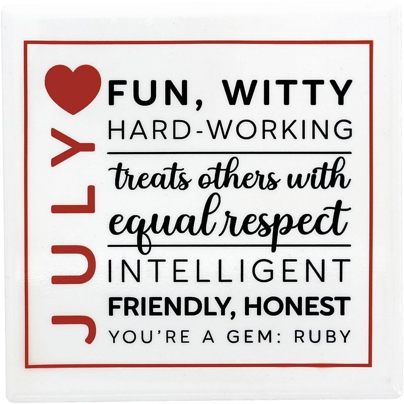 53578 - JULY - 4"X4" CERAMIC COASTER