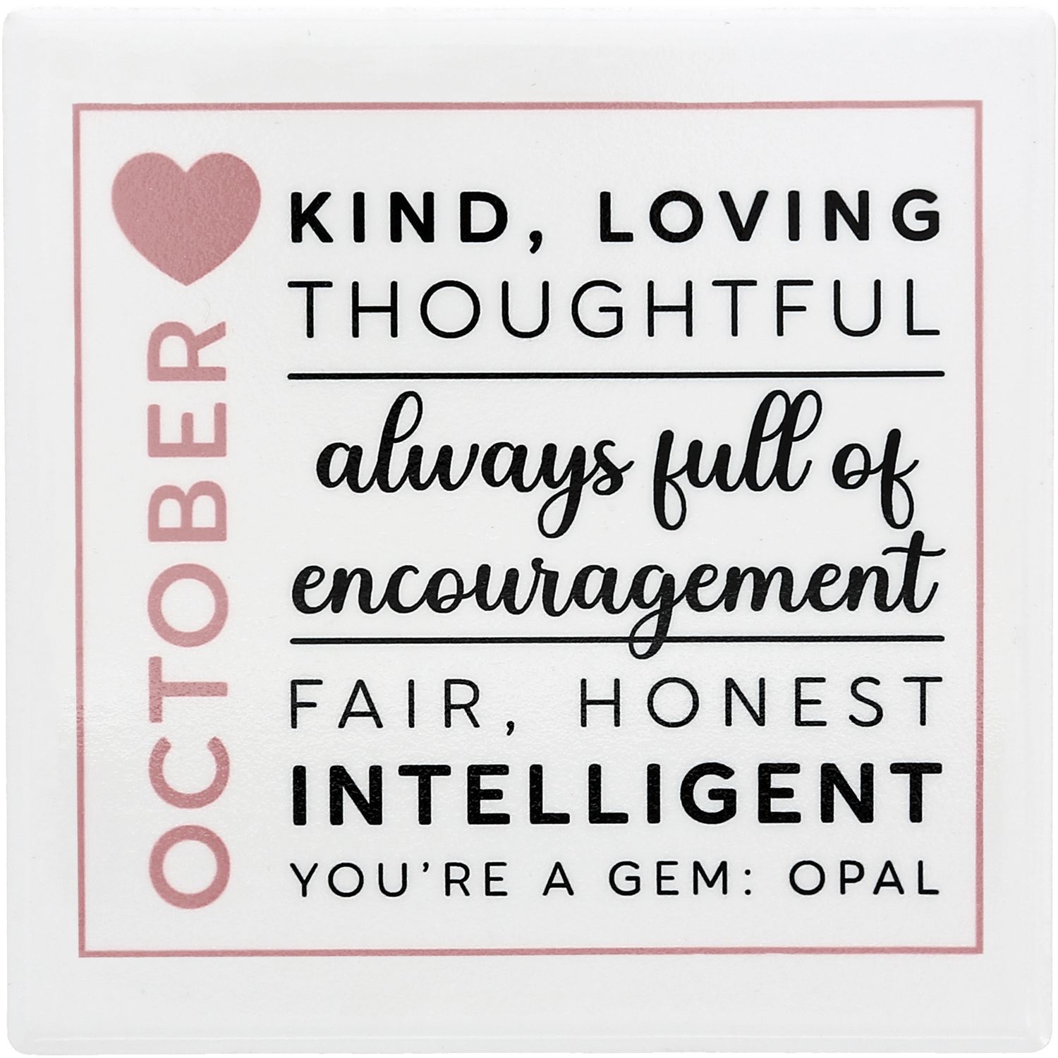 53581 - OCTOBER - 4"X4" CERAMIC COASTER