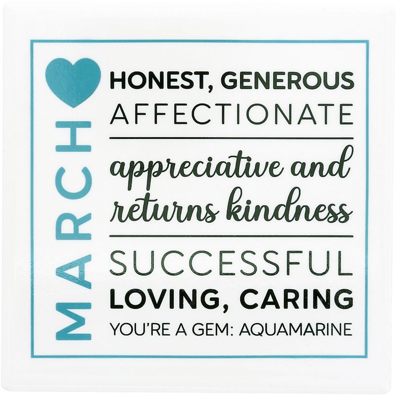 53574 - MARCH - 4"X4" CERAMIC COASTER