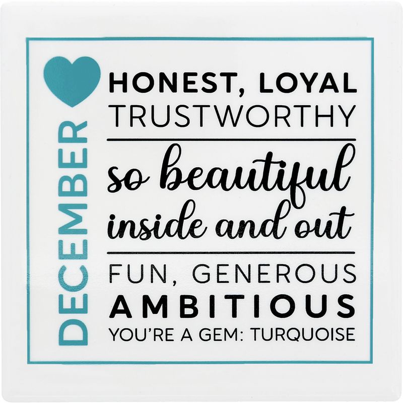 53583 - DECEMBER - 4"X4" CERAMIC COASTER