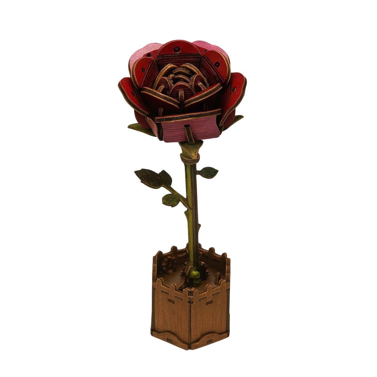 MES19 - 3D WOODEN PUZZLE - ROSE - 102 PIECES