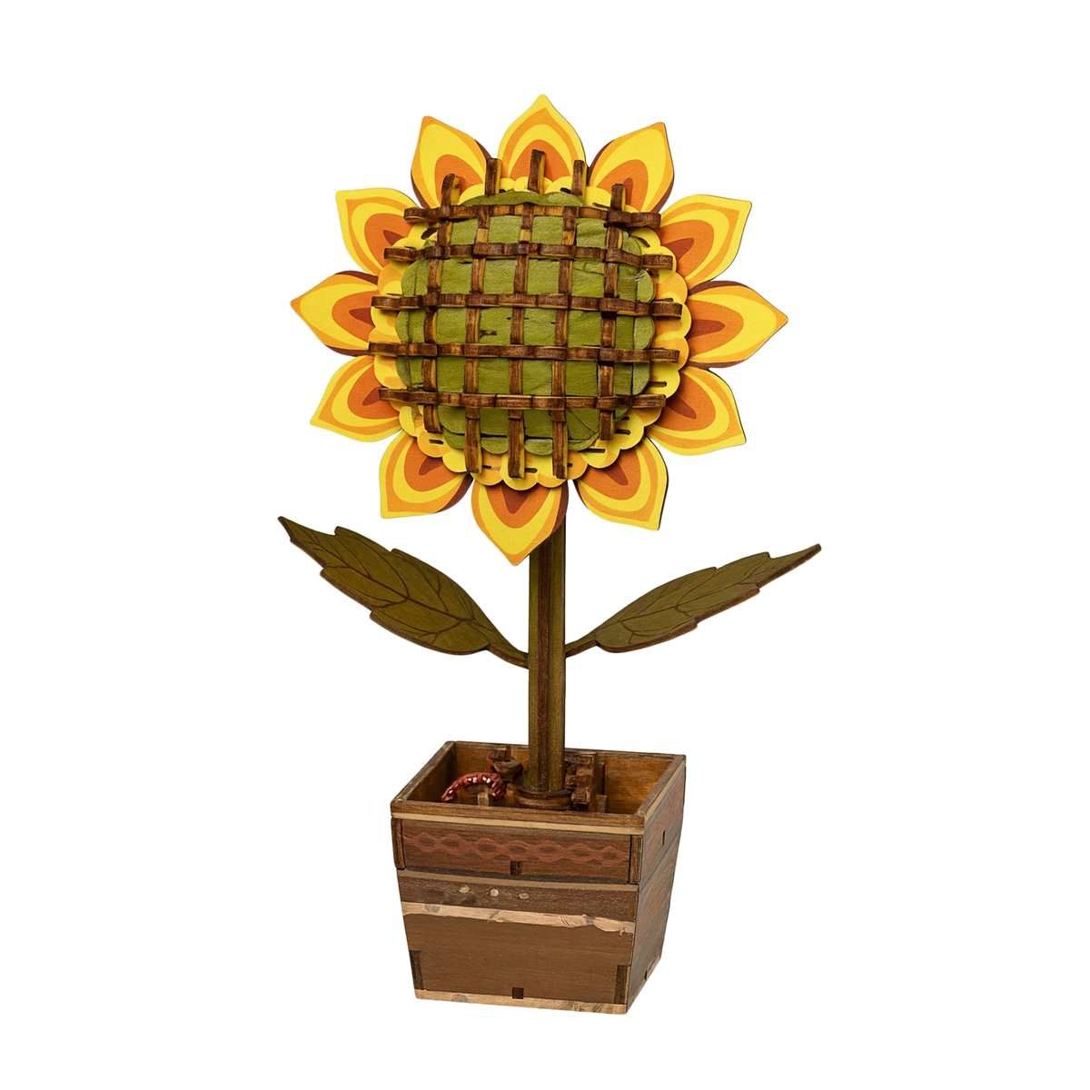 MES20 - 3D WOODEN PUZZLE - SUNFLOWER - 78 PIECES