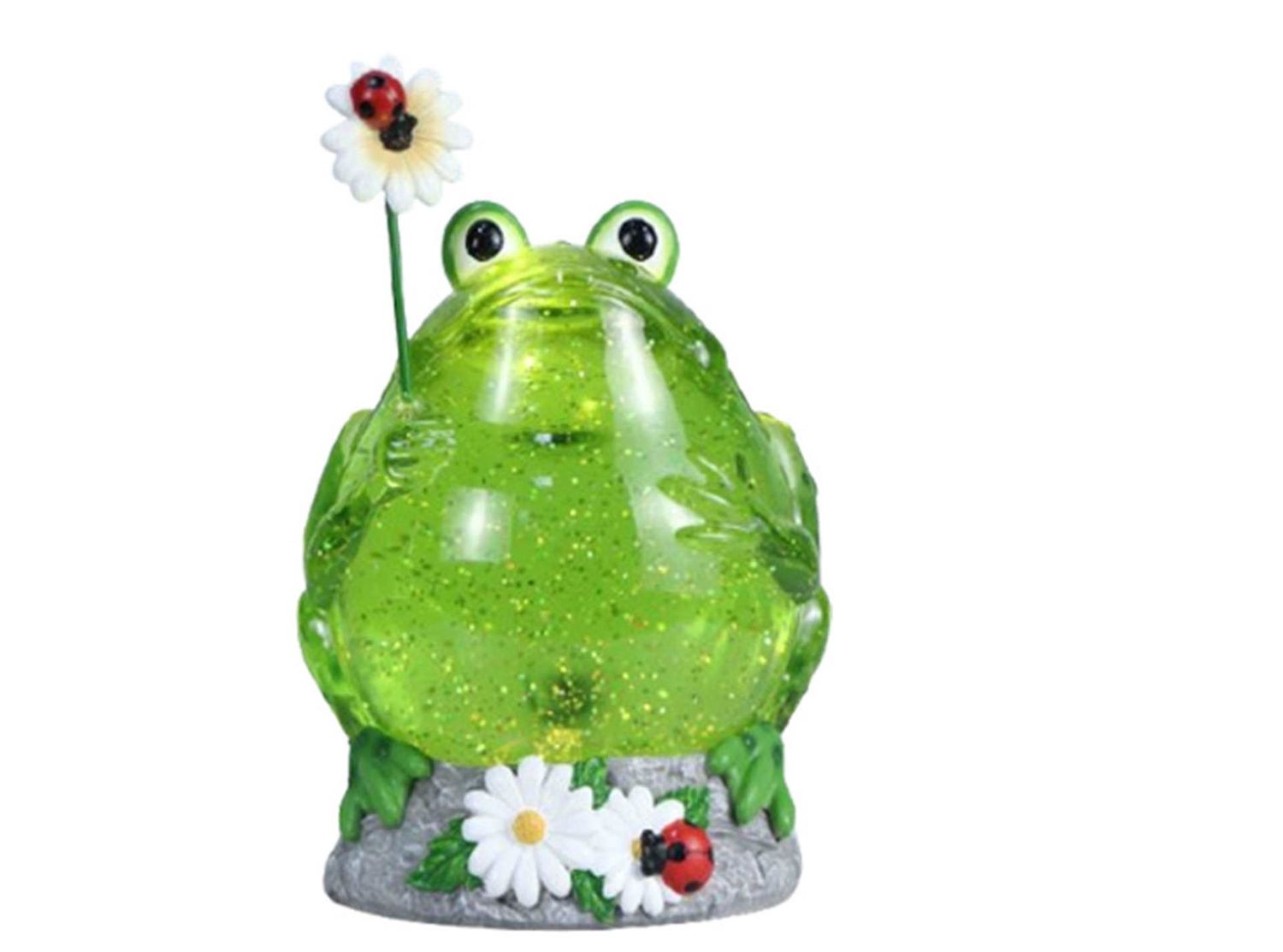 KDA92 - ILLUMINATING WATER GLITTER GLOBE - FROG