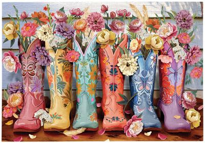 CS28242 - 1000 PC PUZZLE - COWGIRL FLORALS