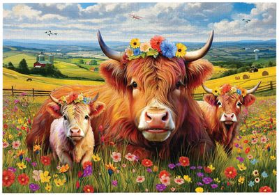 CS28243 - 1000 PC PUZZLE - HIGHLAND COWS