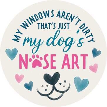 CC282389 - CAR COASTER - DOG NOSE ART