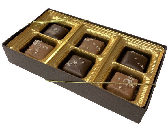 H48242 - 6 PC SEA SALT CARAMELS GIFT BOX