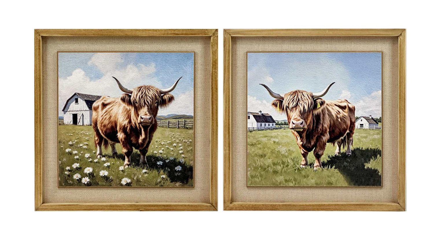 BDA220S  - HIGHLAND COW PICTURE - SET/2